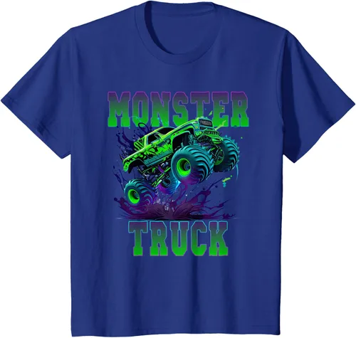 Vista 13 de Camiseta Monster Truck 4x4, Negro