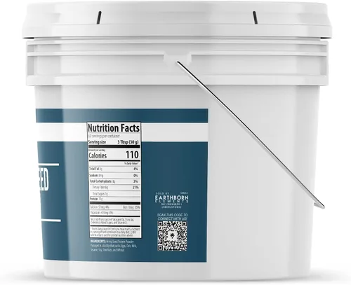 Vista 2 de Earthborn Elements Proteína de semillas de cáñamo cubo, batidos y batidos de 1 galón, vegano (4 libras)