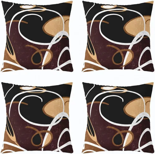Vista 12 de Castle Fairy Fundas de almohada modernas con estampado de líneas geométricas de doble cara de 16 x 16 pulgadas, fundas de almohada de espirales