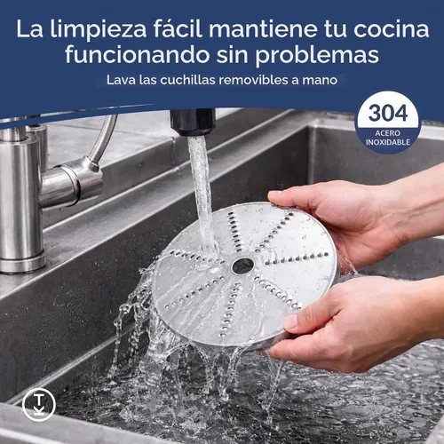 Vista 9 de TK Commercial Vegetable Chopper 750W - 5 discos para procesamiento de alimentos - NSF