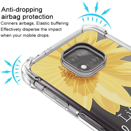 Vista 5 de Osophter Funda para Moto G Power 2021, diseño floral floral para niñas y mujeres, absorción de golpes, flexible de goma TPU para Motorola G Power