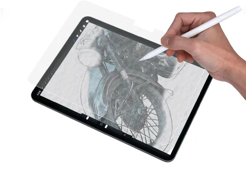 Vista 4 de Protector de pantalla con textura de papel para iPad Mini 4/5 2019, 7.9 pulgadas, antirreflejos, mate, fabricado en Japón, compatible con Apple