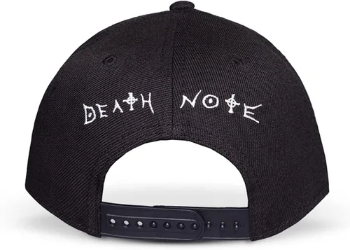 Vista 2 de Death Note Gorra De Béisbol Logotipo De Arte Gráfico Oficial Negro El Snapback