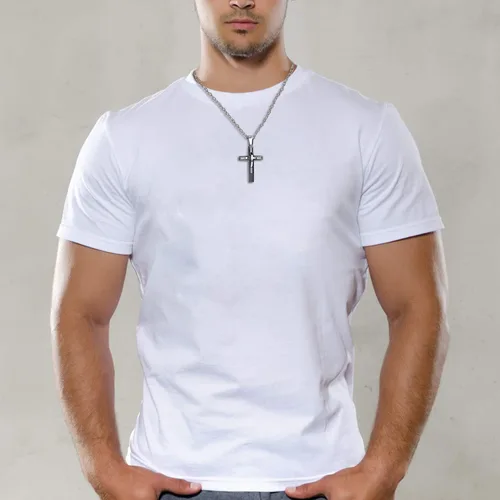 Vista 2 de OIDEA Cross Pendant Necklace for Men Women: High Polish Hollow Openwork Stainless Steel Cross Chain Mens Jewelry Gifts