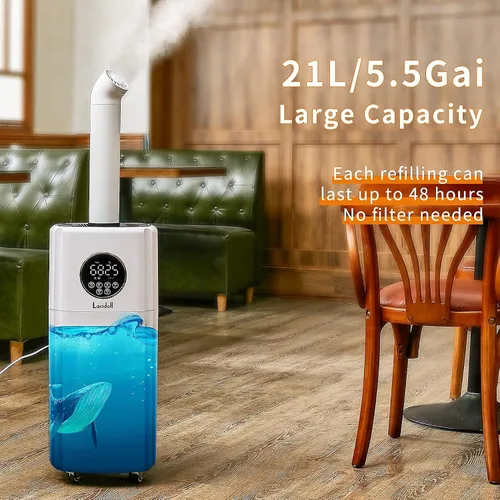 Vista 4 de LACIDOLL Humidificadores para Habitación Grande Humidificador de Toda la Casa para el Hogar 2000 pies cuadrados, 5.5Gal Humidificador de Niebla Fría