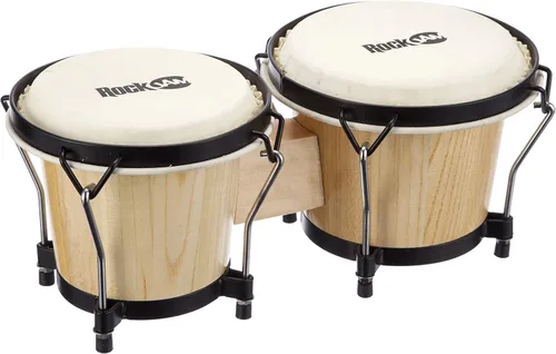 Vista 7 de Conjunto de Bongós RockJam de 7" y 8" con Bolsa Acolchada y Llave de Afinación