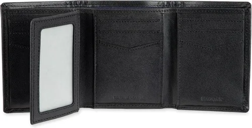 Vista 4 de Haggar Billetera triple RFID de cuero para hombre
