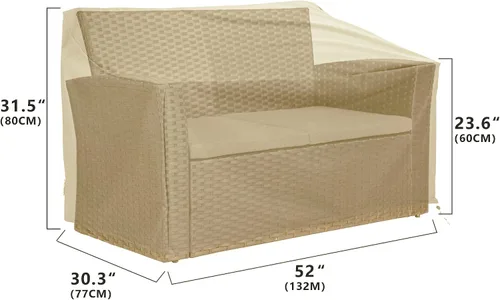 Vista 5 de Fundas para Muebles de Patio, Funda para Muebles de Exterior Impermeable, Fundas de Juego de Muebles de Patio para Juego de Conversación al Aire