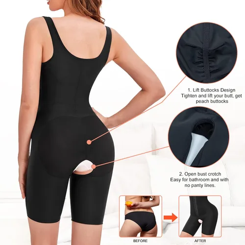 Vista 5 de Gotoly Body moldeador de cintura para mujer, control de abdomen, Fajas Colombianas, para entrenamiento de cintura, levantamiento de glúteos
