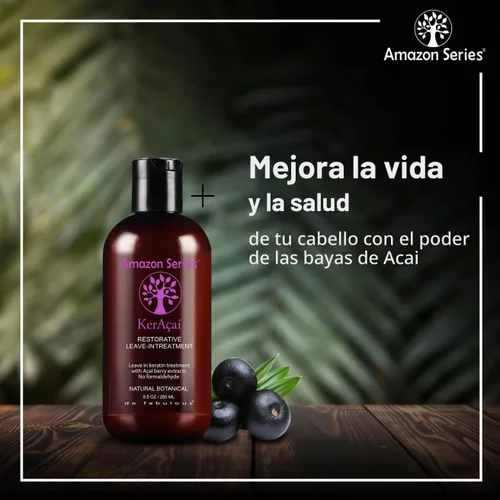 Vista 3 de Amazon Series Keracai Tratamiento restaurador sin enjuague, 8.5 onzas