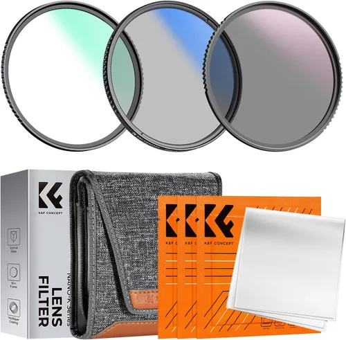 Vista 10 de K&F Concept Kit de filtro de lente UV/CPL/ND de 3.031 in (3 piezas) - 18 recubrimientos multicapa, filtro UV + filtro polarizador + filtro