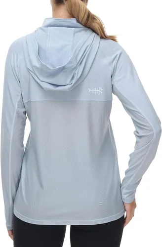 Vista 6 de BASSDASH Sudadera con capucha UPF 50+ de manga larga para mujer