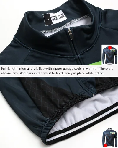 Vista 4 de MR Strgao - Chaqueta térmica de invierno para hombre, a prueba de viento, manga larga, para ciclismo