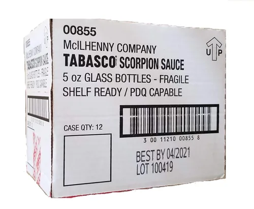 Vista 2 de Tabasco Salsa picante Scorpion de 5 onzas (caja de 12)
