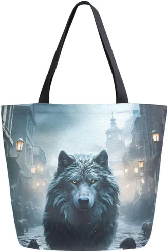 Vista 21 de ALAZA - Linda bolsa de lona grande con diseño de bulldog pug negro francés, reutilizable, para compras, con asas, resistente, lavable Multi 13
