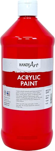 Vista 77 de Handy Art Pintura acrílica, juego de 12 colores, botellas de 16 onzas, acrílico líquido para estudiantes semibrillante, consistencia de flujo