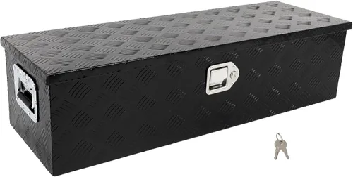 Vista 14 de SCITOO - Caja de herramientas de aluminio de 18 pulgadas de plata resistente para cama de camión, caja de herramientas para remolque de RV