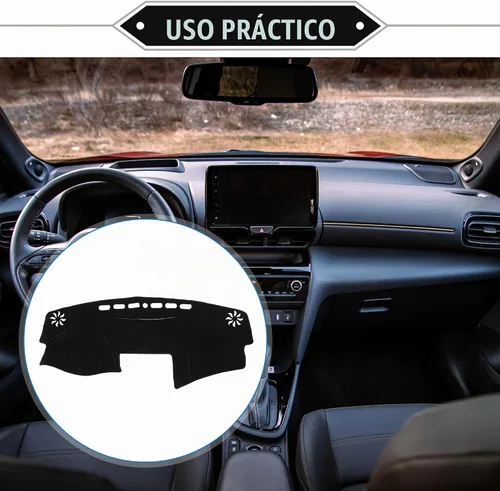 Vista 2 de Estera de la cubierta del salpicadero del coche del poliéster para Toyota Camry 2007-2011 Negro