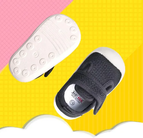 Vista 4 de Zapatos para bebés de 1 a 4 años, zapatos para niños pequeños, zapatos para niños y niñas, suela suave, tela de algodón antideslizante, malla