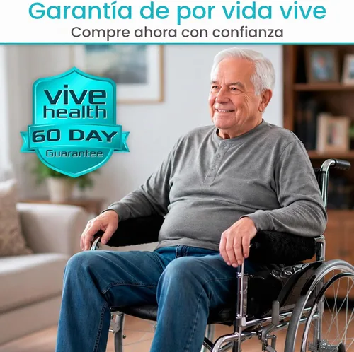 Vista 9 de Cubiertas para apoyabrazos de silla de ruedas Vive (par) - Almohadillas de espuma viscoelástica y piel de oveja para apoyabrazos de silla de ruedas