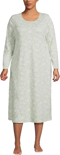 Vista 3 de Lands End Womens Supima Long Sleeve Midcalf Nightgown
