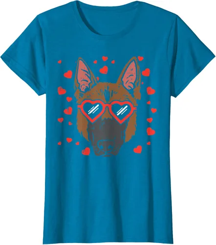 Vista 114 de Camiseta de regalo para perro con cara de pastor alemán, Negro, S