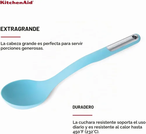 Vista 3 de KitchenAid Cuchara para untar de silicona, Aqua Sky