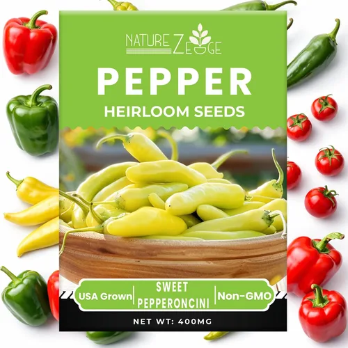 Vista 5 de Semillas de pimiento dulce para plantar, semillas de pimiento banana dulce, pepperoncini, semillas de pimiento cereza dulce, pimiento morrón