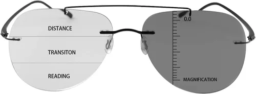 Vista 2 de MIRYEA Gafas de sol fotocrómicas progresivas de lectura multifoco Transición UV400 Lectores de sol Gafas de bloqueo de luz azul