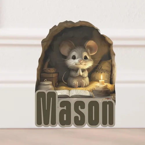 Vista 20 de EGD Lindas Calcomanías de Agujero de Ratón 3D 10x10 cm Pegatinas de Pared para Decoración de Habitación Infantil Calcomanías de Pared para Ratón