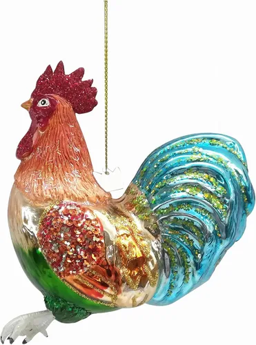 Vista 2 de Adorno de gallo de cristal Noble Gems™