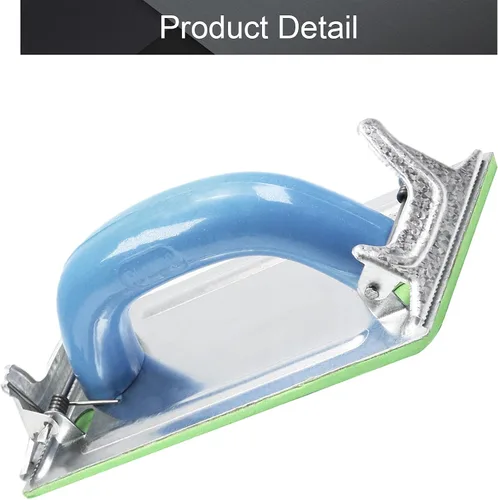 Vista 4 de Utoolmart Lijadora de mano, soporte para papel de lija con mango de plástico, 7.283 x 3.346 in, bloque de lijado manual para paneles de yeso