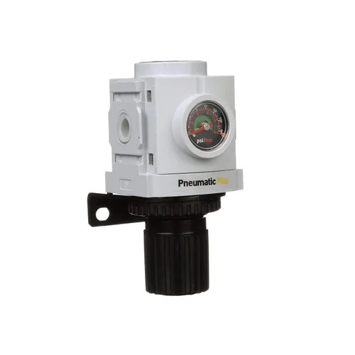 Vista 5 de Sistema desecante de aire PneumaticPlus PPC3-N02G de 3 unidades de filtrado, con filtro de partículas de aire, filtro coalescente y regulador