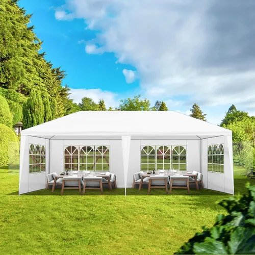 Vista 12 de Carpa para exteriores, carpa de fiesta de boda, refugio de campamento, refugio instantáneo comercial, tienda de campaña impermeable con paredes