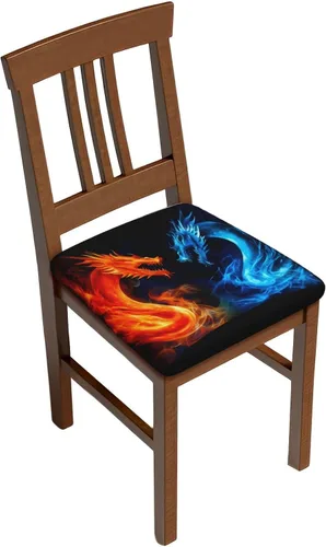 Vista 14 de Fundas de asiento cuadradas para silla de cocina con diseño floral de hojas de calabaza de otoño, de 16.9 pulgadas, dos piezas, funda de cojín