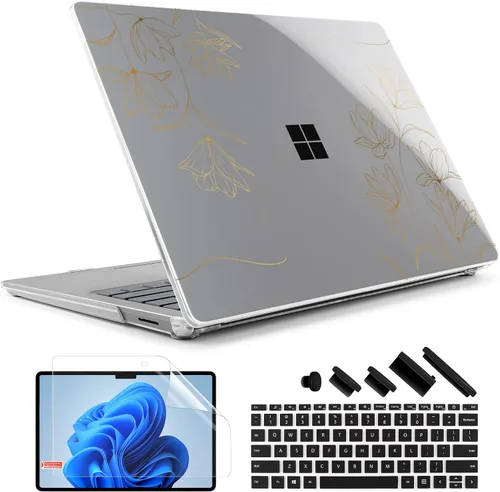 Vista 16 de TWOLSKOO Funda para portátil Microsoft Surface Go 2/1 de 12.4" lanzada con el modelo 1943/2013, carcasa rígida de plástico protectora y cubierta