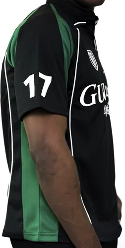 Vista 5 de Guinness - Camisa de rugby de manga corta color negro y verde