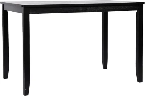 Vista 2 de DUHOME Mesa de comedor de madera negra de 47.2 pulgadas, mesa rectangular de madera maciza, mesa de comedor de cocina que ahorra espacio