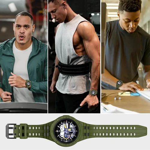 Vista 7 de Funda Compatible con Correa de Banda para Samsung Galaxy Watch 5 Pro con Estuche para Galaxy 5 Pro 45mm 2022 Hombre