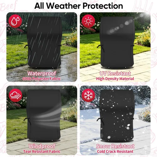 Vista 5 de NEXCOVER - Funda de parrilla, cubierta impermeable de 30 pulgadas, funda de parrilla de gas de 600D, resistente a los desgarros, a la decoloración