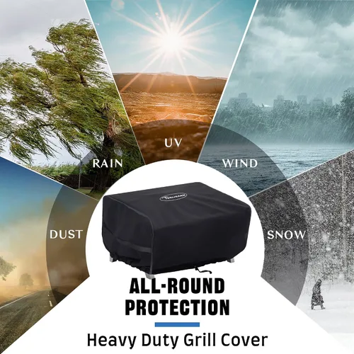 Vista 8 de Cubierta de parrilla resistente para parrilla Cuisinart y Royal Gourmet, protector impermeable para mesas de 24 pulgadas, se adapta a Blackstone