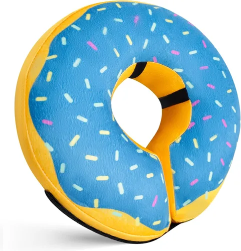 Vista 7 de Collar Inflable para Perros, Cono Suave para Perros Después de Cirugía, Collares Donut E Ajustables Inflables para Perros y Gatos Pequeños, Medianos