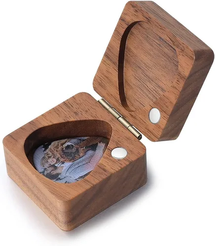 Vista 10 de Albertband Regalos personalizados para padres, soporte de púas de guitarra de madera, fotos de guitarra con estuche, púas de guitarra fina, 3