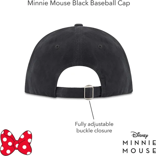 Vista 3 de Concept One Disneys Minnie Mouse Bows Embroidered Cotton Adjustable Dad Hat with Curved Brim