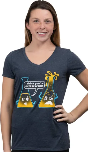 Vista 2 de Camisetas divertidas para mujer, con frase sarcástica y con cuello en V