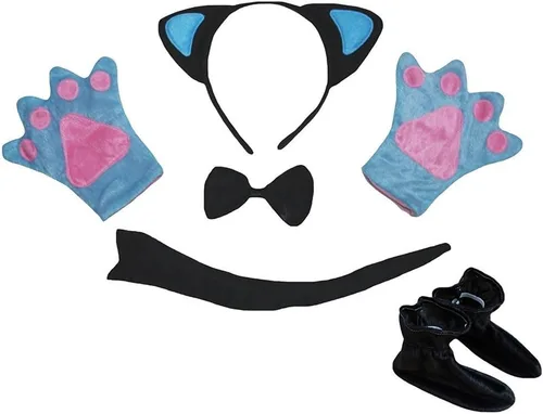 Vista 6 de Petitebella Combinado Animal Diadema Bowtie Cola Guantes Zapatos 5pc Disfraz 1-5 años Oso