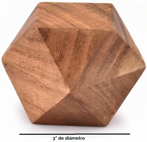 Vista 6 de NIRMAN Bola de madera decorativa de madera de acacia para centro de mesa o uso individual, ideal para uso en la sala, comedor, mesa de café, centro