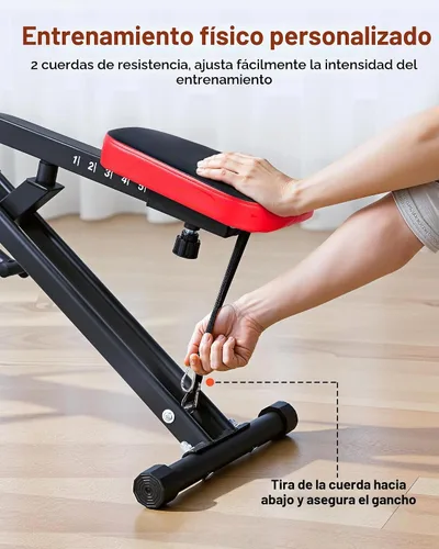 Vista 5 de VEVOR Squat Machine, Deep Squat Rowing Machine for Home, Easy Setup & Foldable Exercise Equipment, Glute Trainer Machine with 2/3 High-Strength