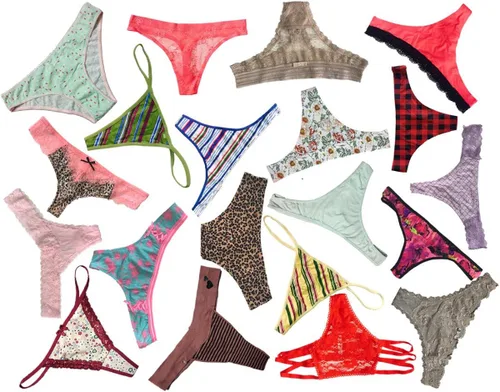 Vista 5 de LUSTA Paquete de tangas variadas para mujer, ropa interior, bikini, hipster, tangas, varios paquetes de tangas