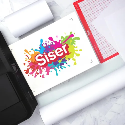 Vista 2 de SISER EasyColor DTV 8.4'' x 11'' Hojas - Vinilo de Transferencia de Calor Compatible con Impresora de Inyección de Tinta (15 Hojas)
